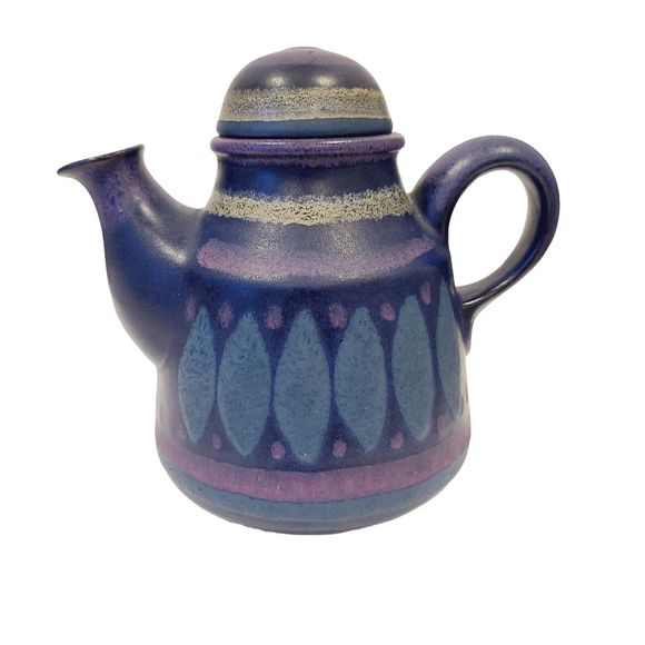 KMK‎ Kupfermuhle Keramics Art Pottery Viola Teapot Purple MCM Mid-century Modern - Picture 1 of 9